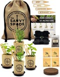 Cocktail Herb Garden Kit Indoor – Grow Your Own Cocktail Kit with Ice Ball Maker and Non-Gmo Heirloom Lavender Seeds, Mint Seeds, Rosemary Seeds, Basil Seeds – Housewarming Gift