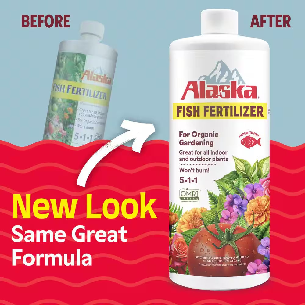 32 Oz. (1 Qt.) Organic Gardening Liquid Fish Emulsion Plant Food Fertilizer Concentrate 5-1-1