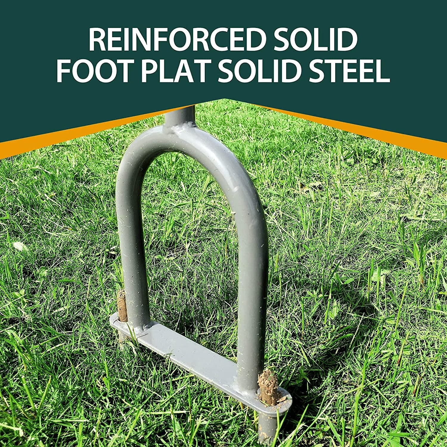 Lawn Coring Aerator for Compacted Soils, Steel Core Aerating Tool for Lawn