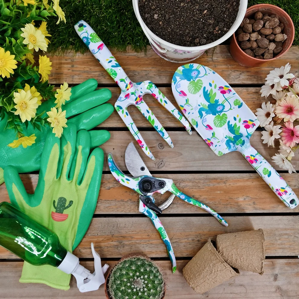 Garden Tools Set Women, Christmas Gardening Gifts Ladies, Aluminum Hand Tools, Pruner and Garden Belt Bags with Floral Package