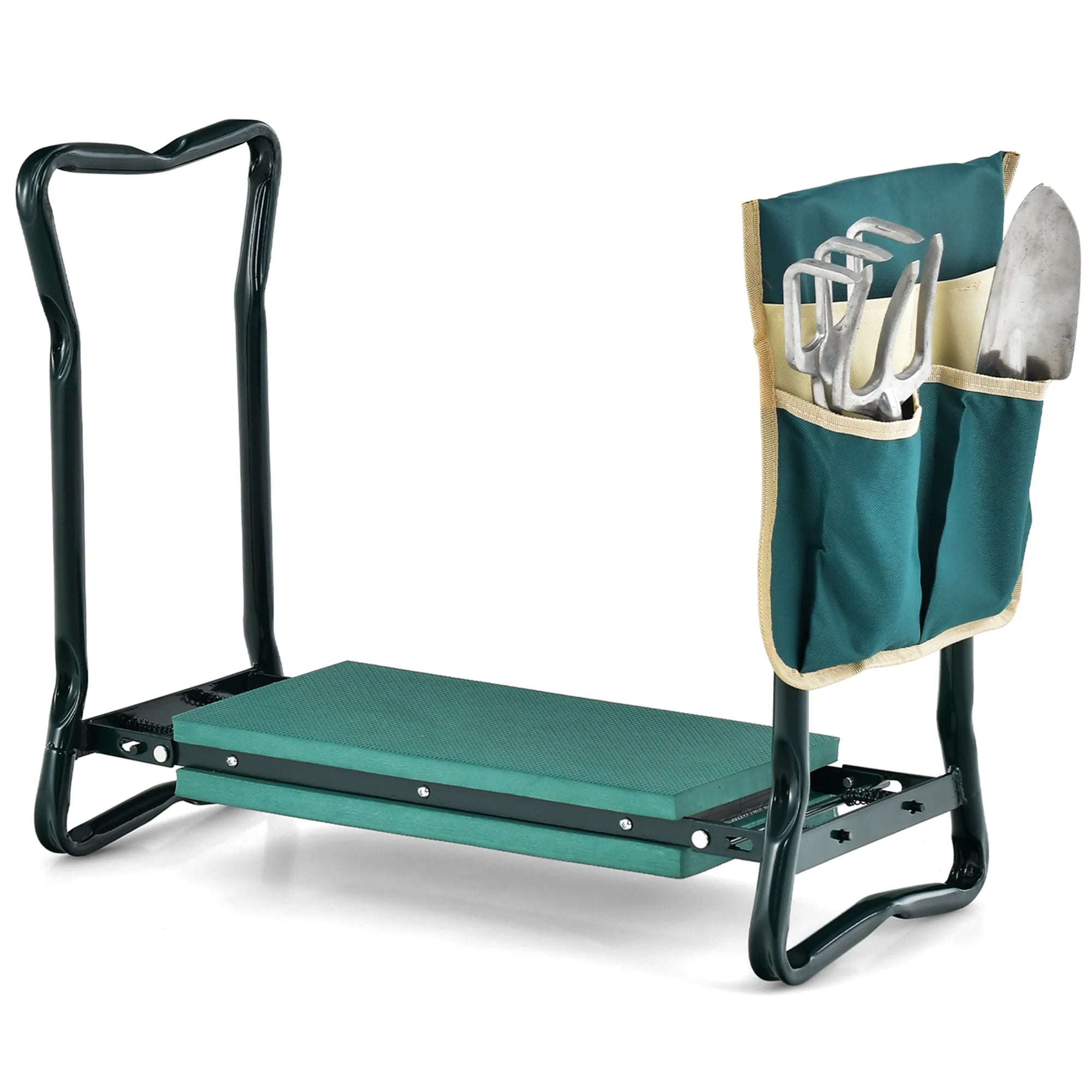 Folding Sturdy Garden Kneeler Gardener Kneeling Pad & Cushion Seat Knee Pad Seat Green