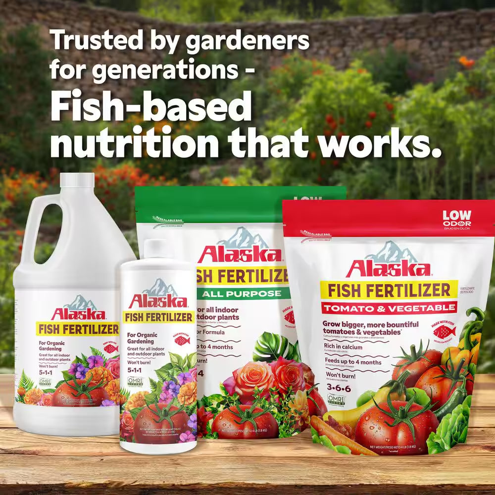 32 Oz. (1 Qt.) Organic Gardening Liquid Fish Emulsion Plant Food Fertilizer Concentrate 5-1-1