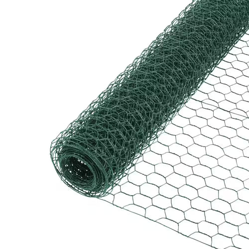 1 In. Mesh X 2 Ft. X 25 Ft. 20-Gauge Green PVC Coated Poultry Netting